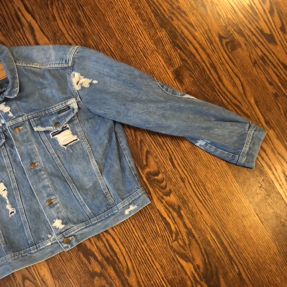 Vintage 90s Calvin Klein Distressed Jean Jacket - Picture 6 of 13